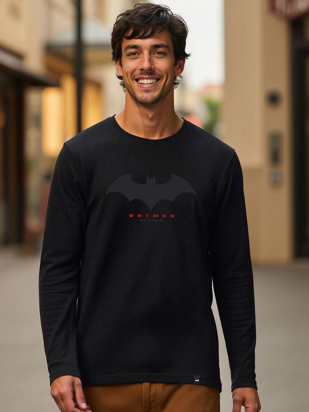 Bewakoof Batman Outline Logo Printed T-shirt - Image 1