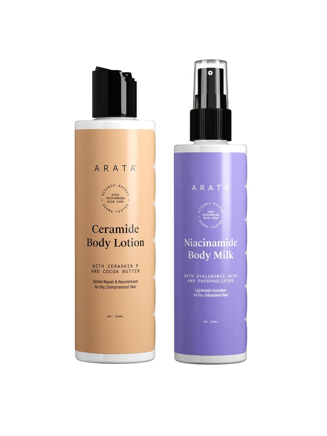Buy ARATA Set of Niacinamide Body Milk & Ceramide Body Lotion