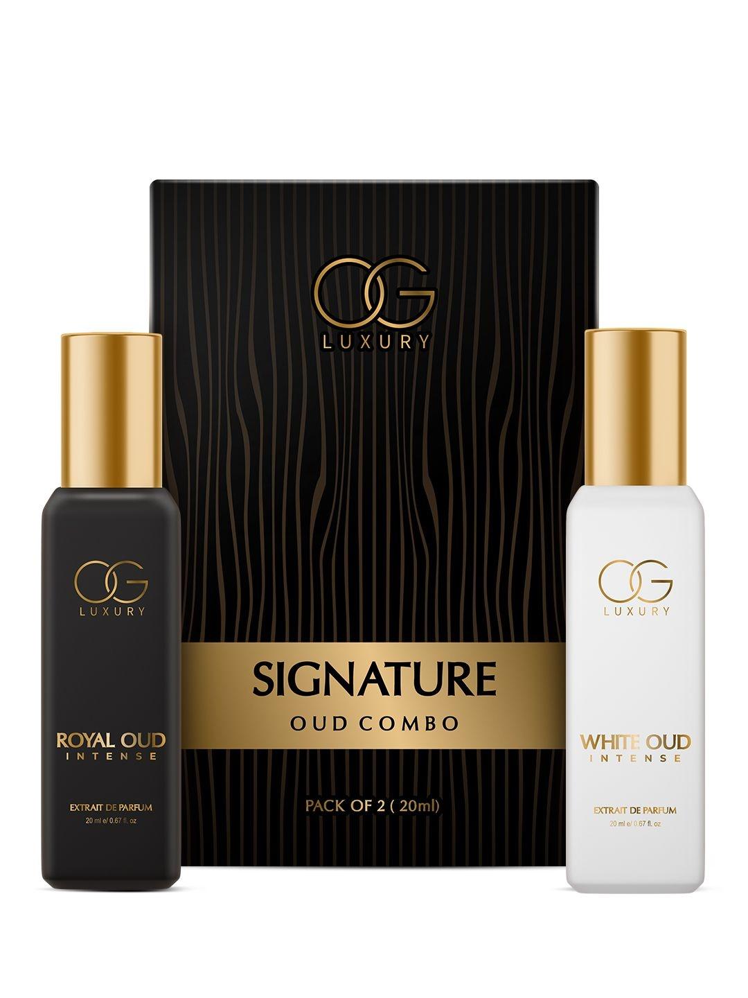 OG LUXURY Men White OUD & Royal OUD Perfume Set - 20 ml Each Pack of 2 - Image 1
