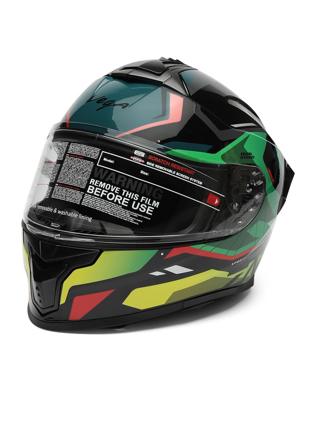 Buy VEGA Zap Volt D/V ISI and DOT Certified Full Face Helmet