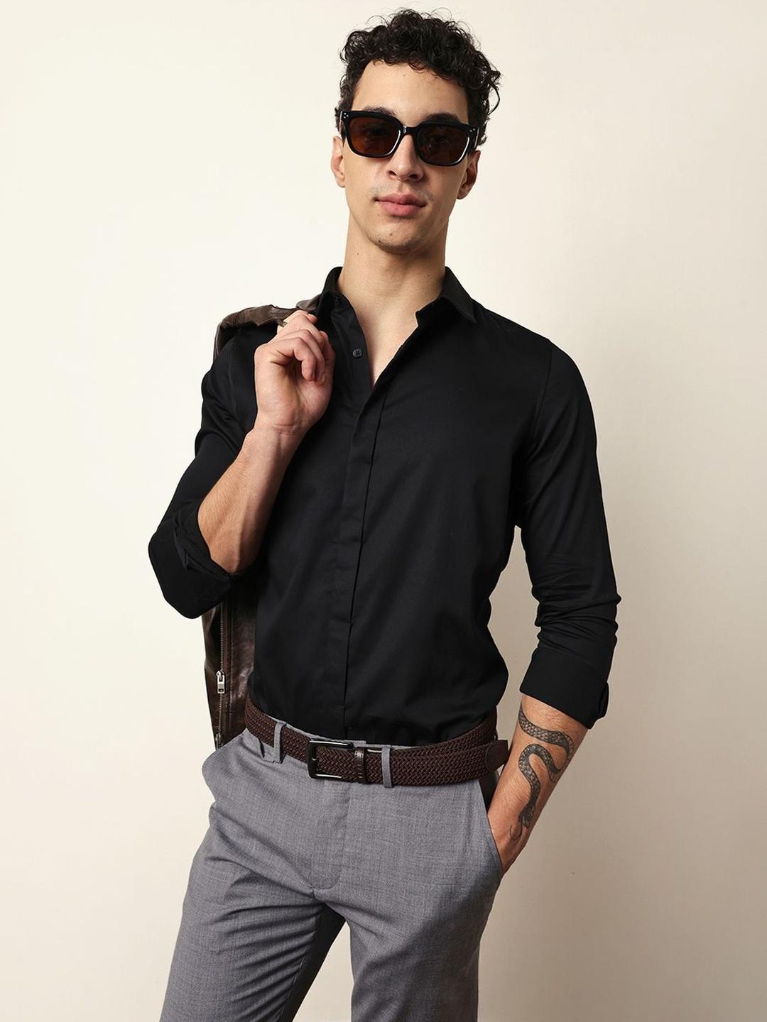 THE BEAR HOUSE Men Tailored Fit Formal Shirt - Image 1