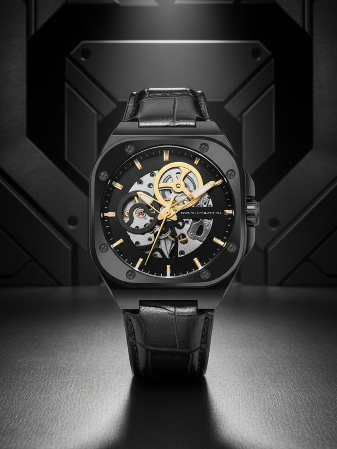 Buy French Connection Men Dial & Leather Straps Mechanical Watch