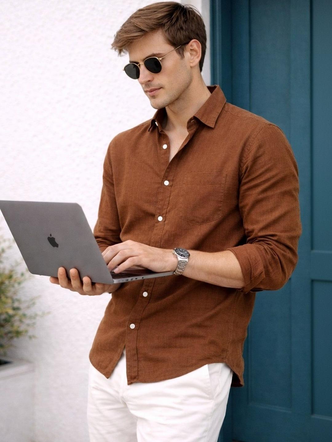 HERE&NOW Men Smart Casual Shirt - Image 1