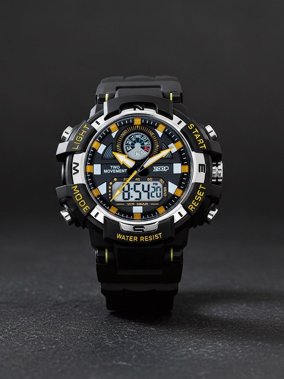 Buy Zoop Bolt Ana Digi Black and Yellow Multi Color Case Watch for