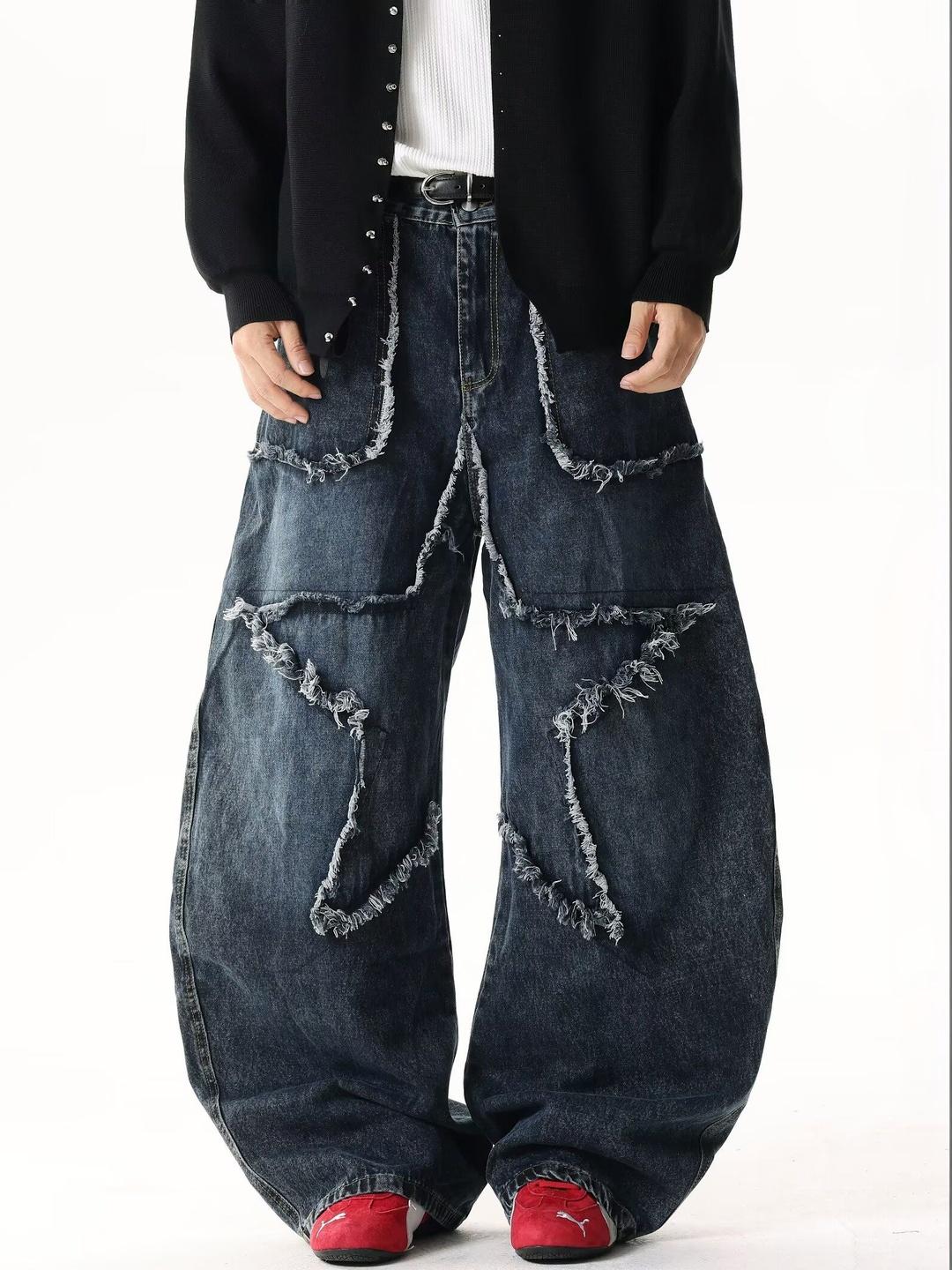 StyleCast x Revolte Men Wide Leg Mid-Rise Light Fade Jeans - Image 1