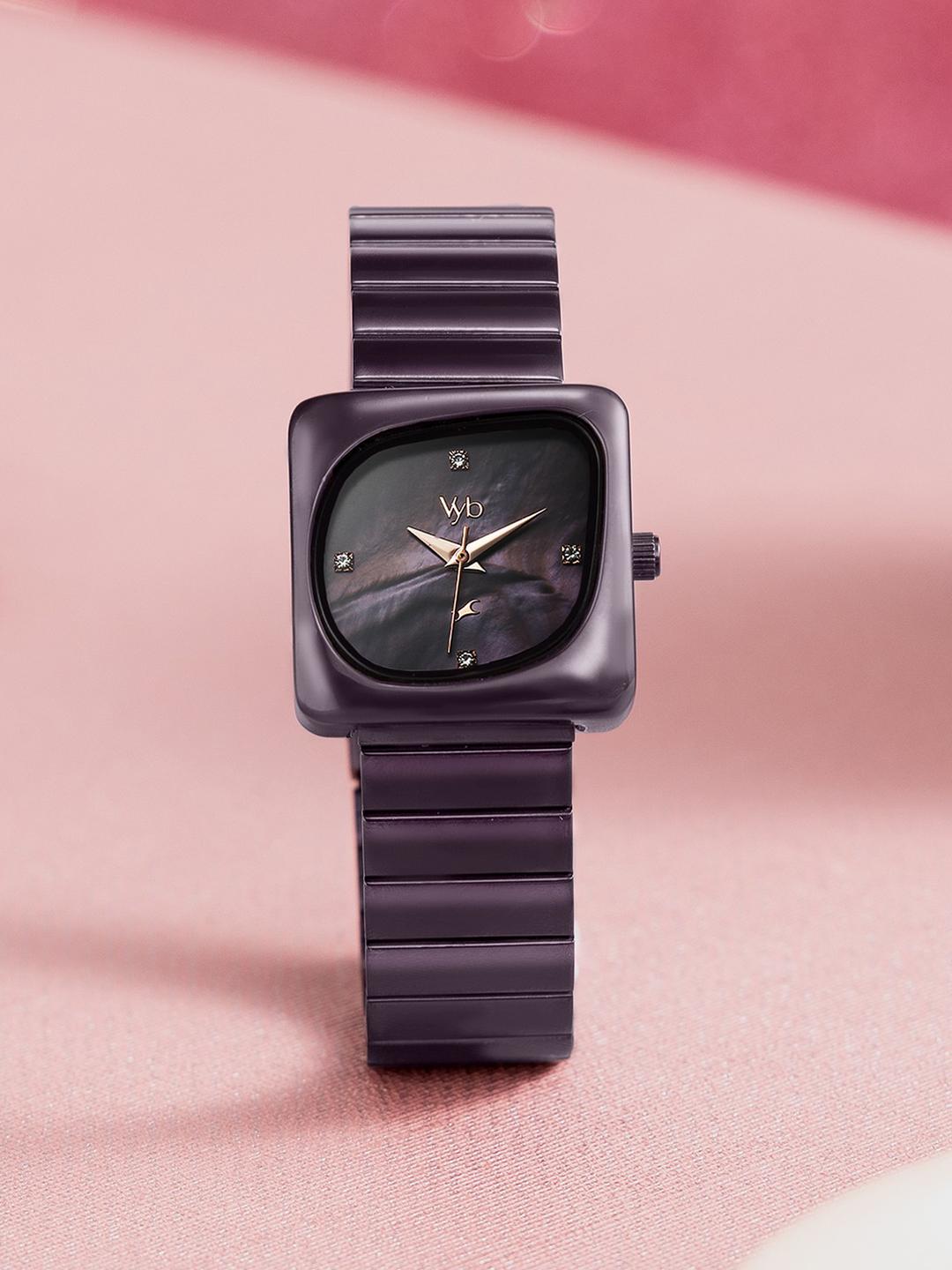 Buy Fastrack Vyb Diva Quartz Purple Mother of pearl Dial Watch For