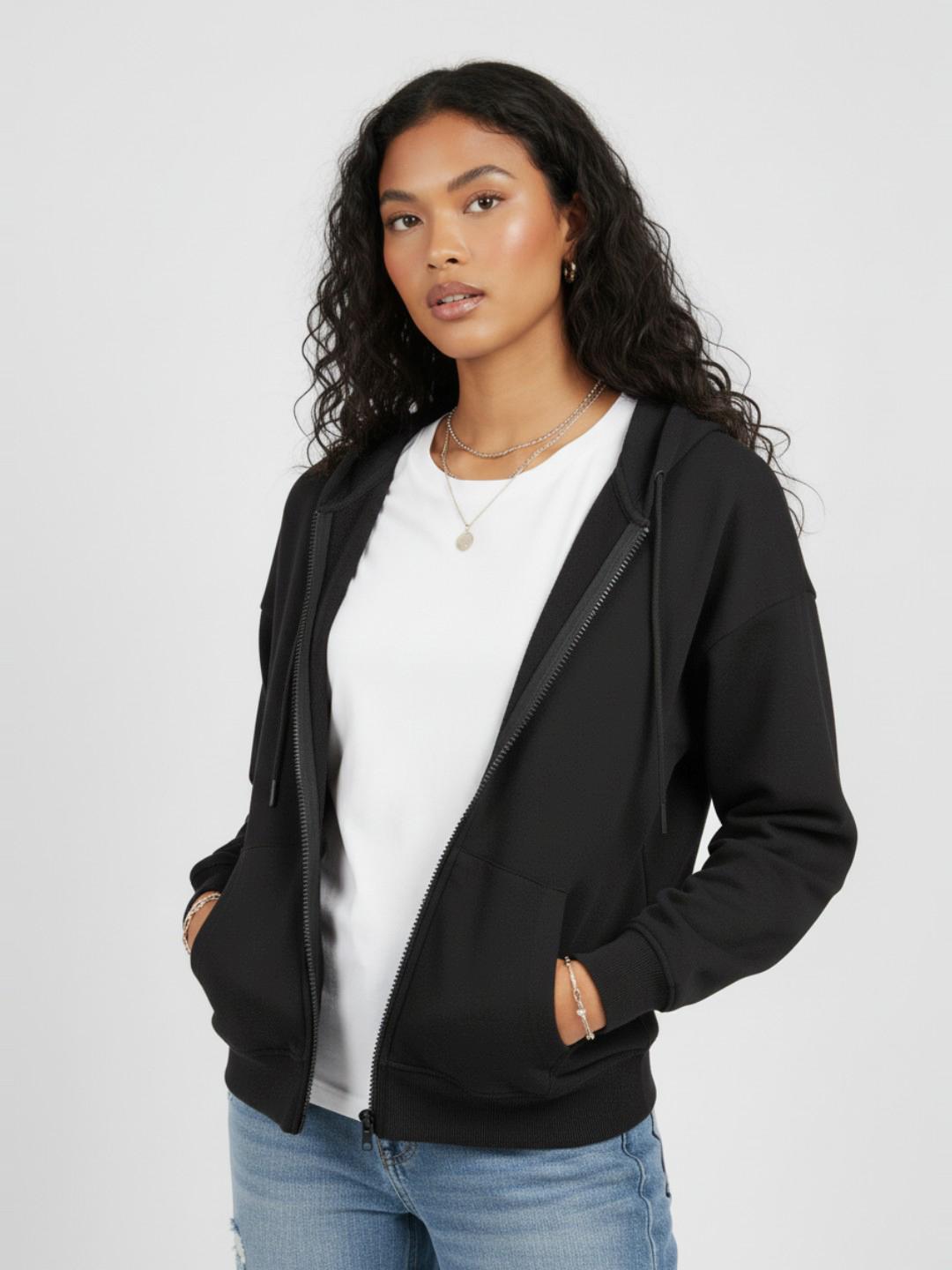 glitchez Hooded Drop-Shoulder Oversized Sweatshirt - Image 1