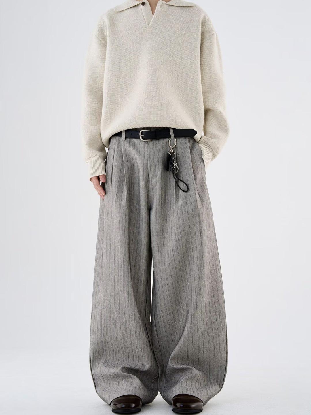 StyleCast x Revolte Men Flared Pleated Trousers