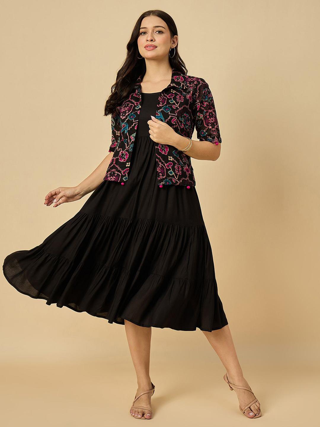 Ameri◆TRUCK JACKET LIKE FLARE DRESS M TRUCK JACKET LIKE FLARE DRESS（ワンピース）｜Ameri（アメリ