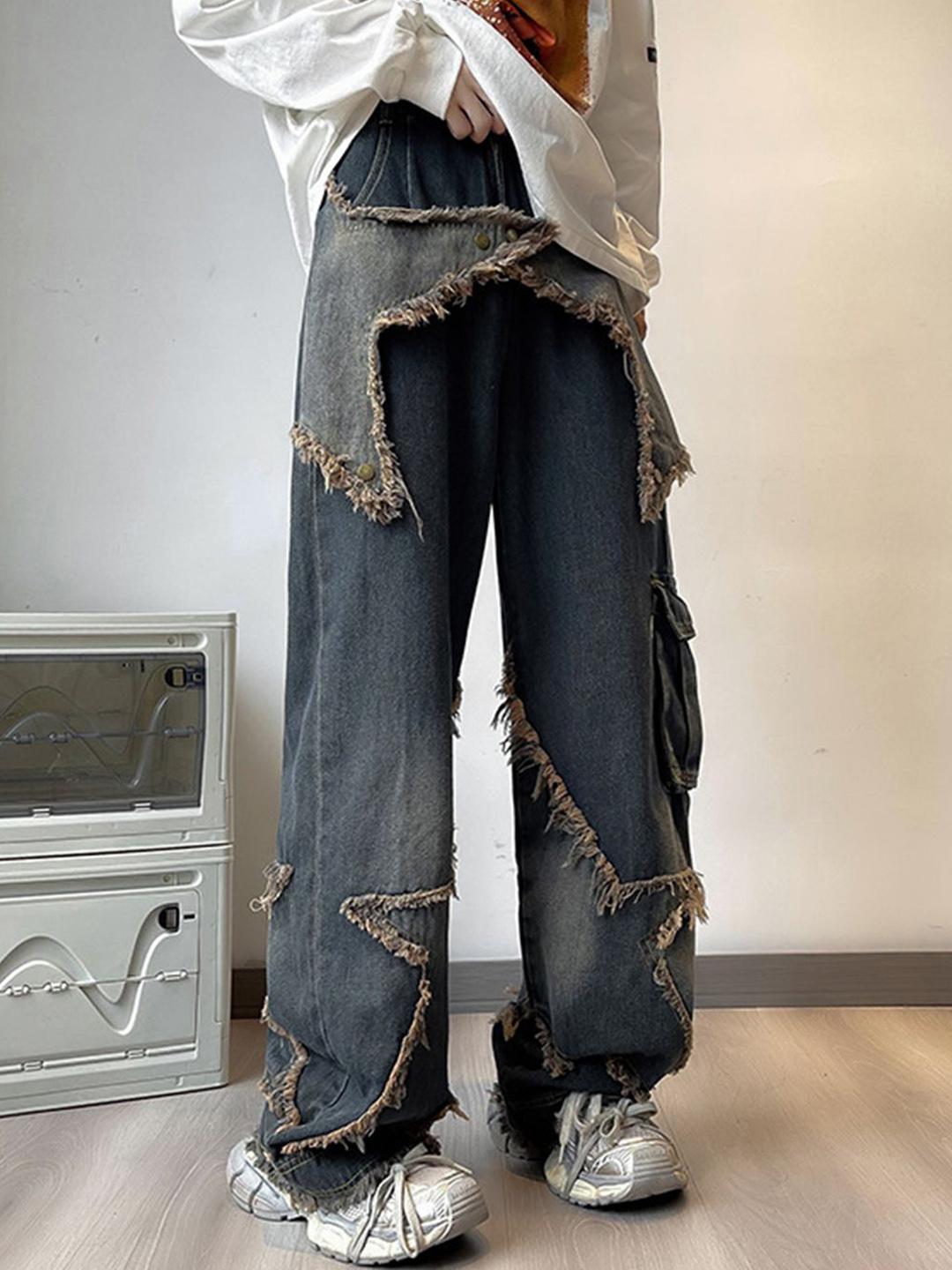 HERE&NOW Men Baggy Light Fade Jeans