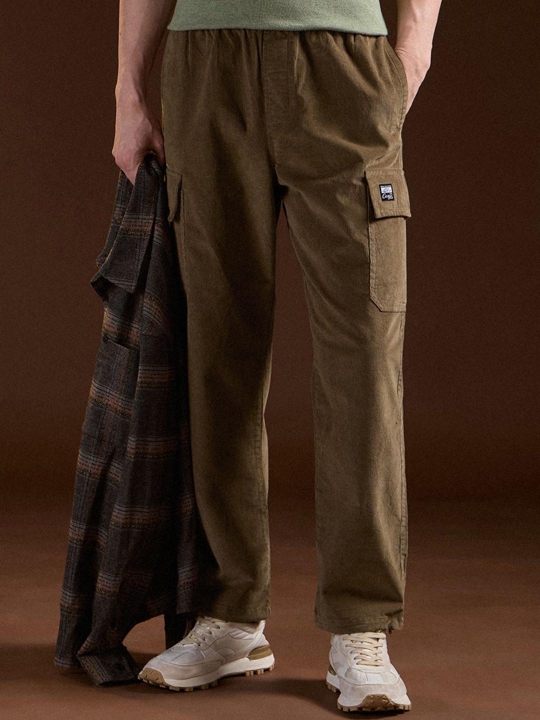 Buy THE BEAR HOUSE Men Corduroy Cargo Pants - Trousers for Men