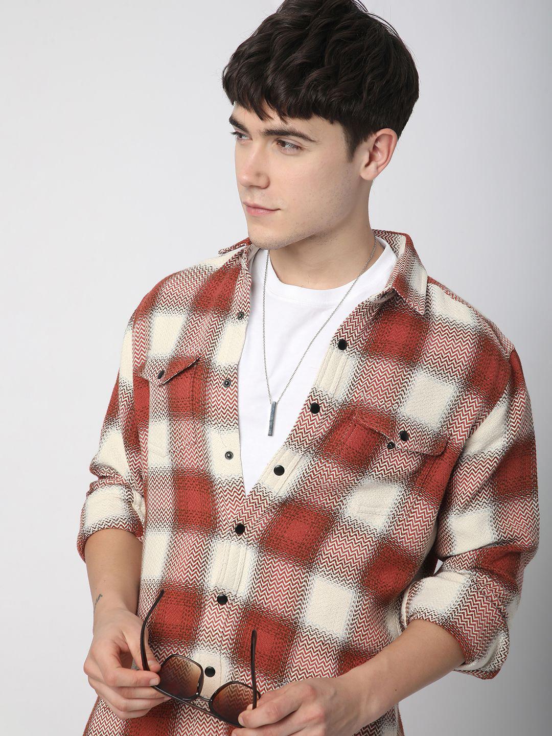 VASTRADO Pure Cotton Slim Fit Checked Shirt - Image 1