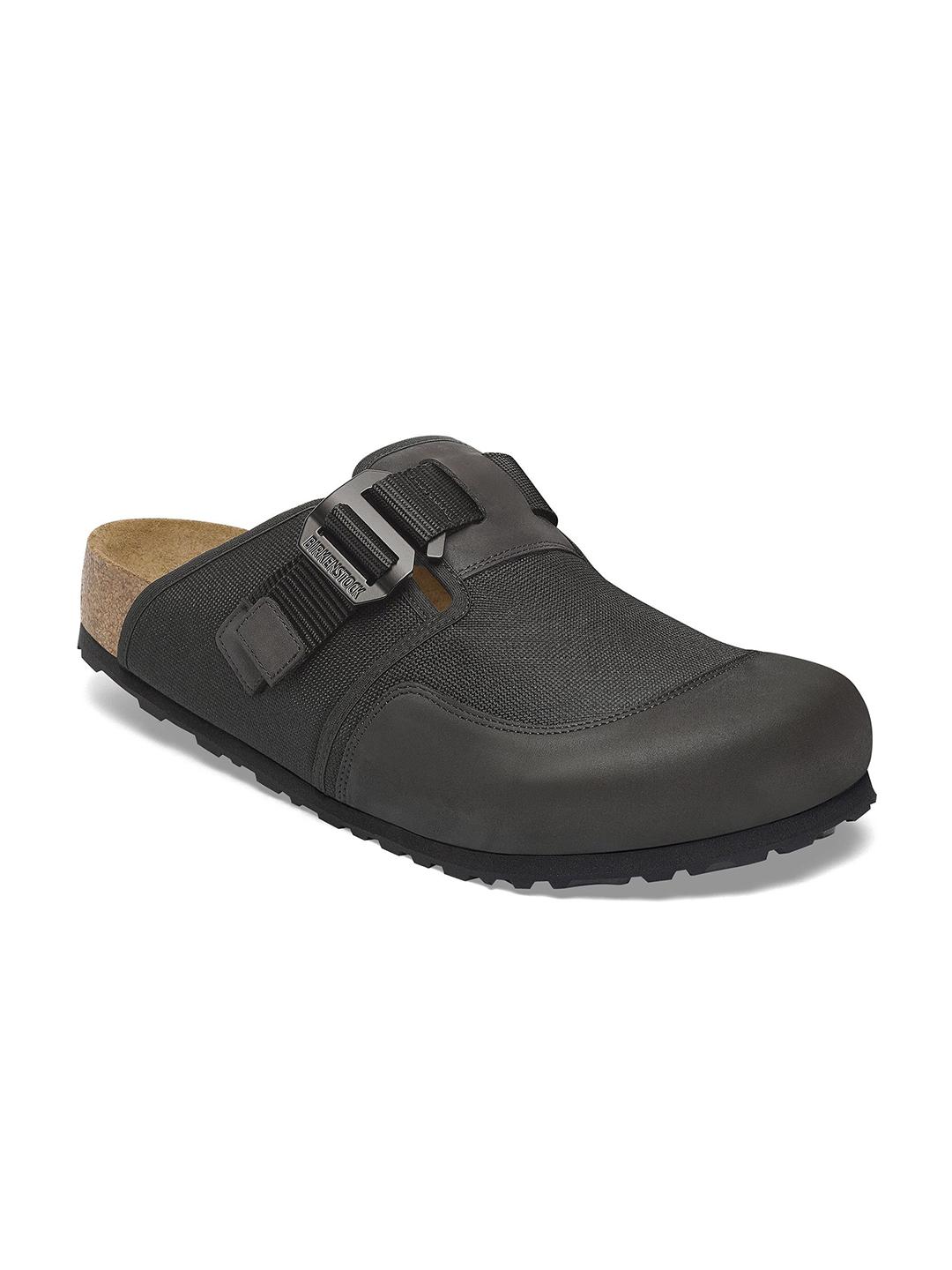 Buy Birkenstock Boston Unisex Regular Width Black Textile & Others