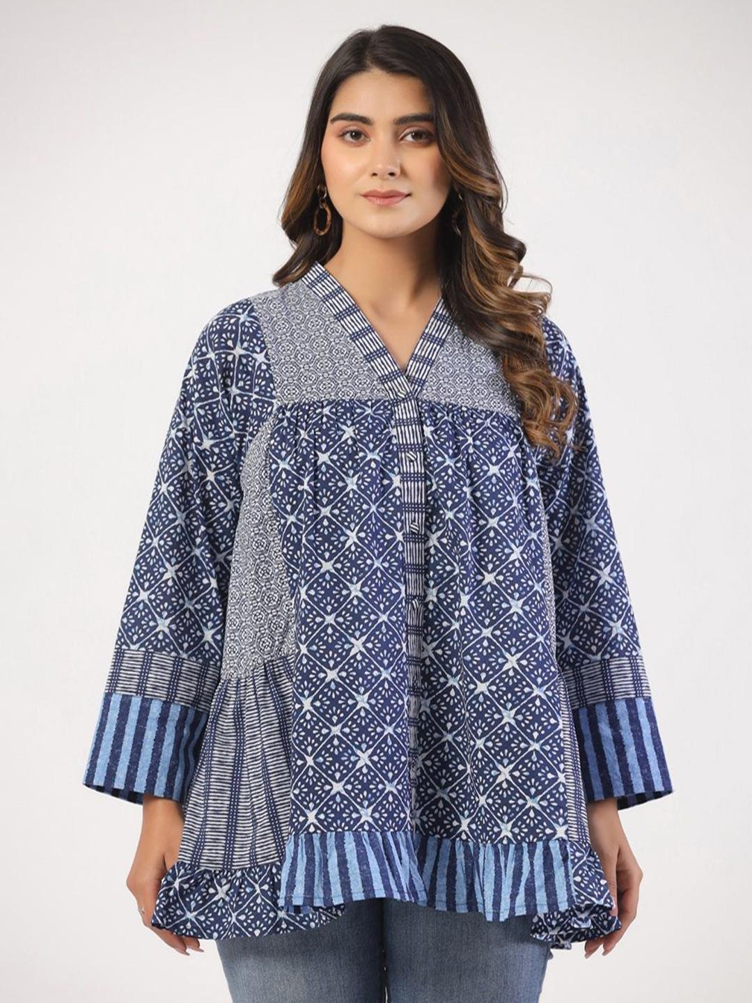 Buy STIL O STITCH Geometric Print Cotton Top - Tops for Women