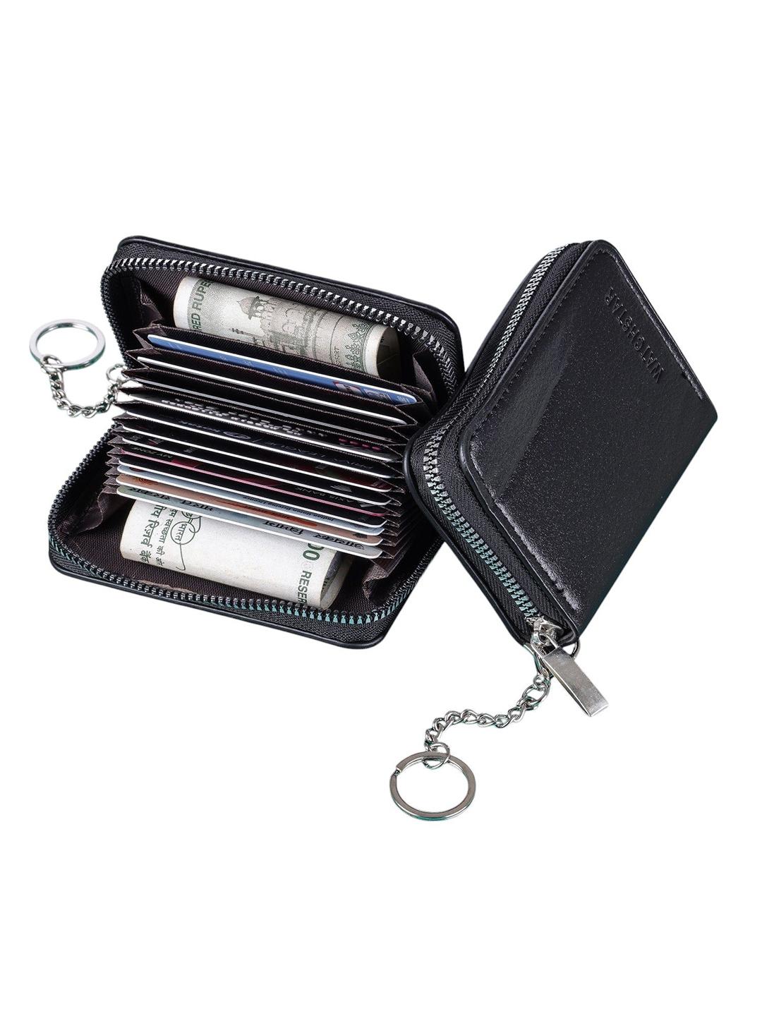 Buy WATCHSTAR Men Zip Detail Leather Card Holder - Wallets for Men