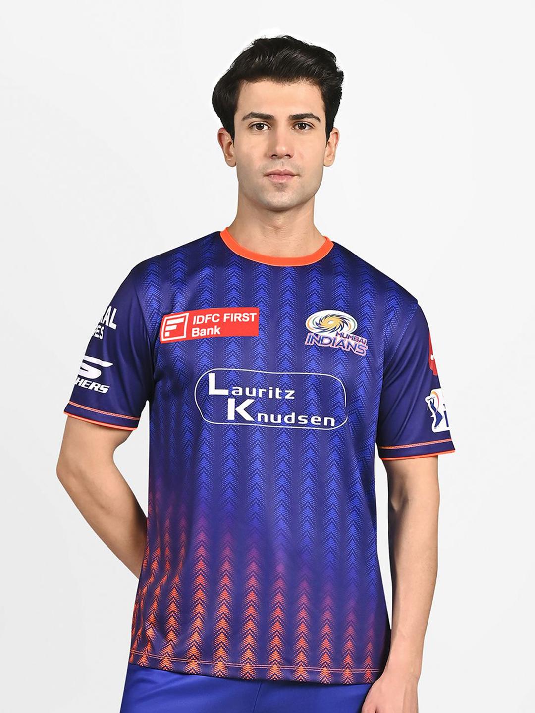 Buy Skechers Men Mumbai Indians IPL Training Replica Jersey 2025