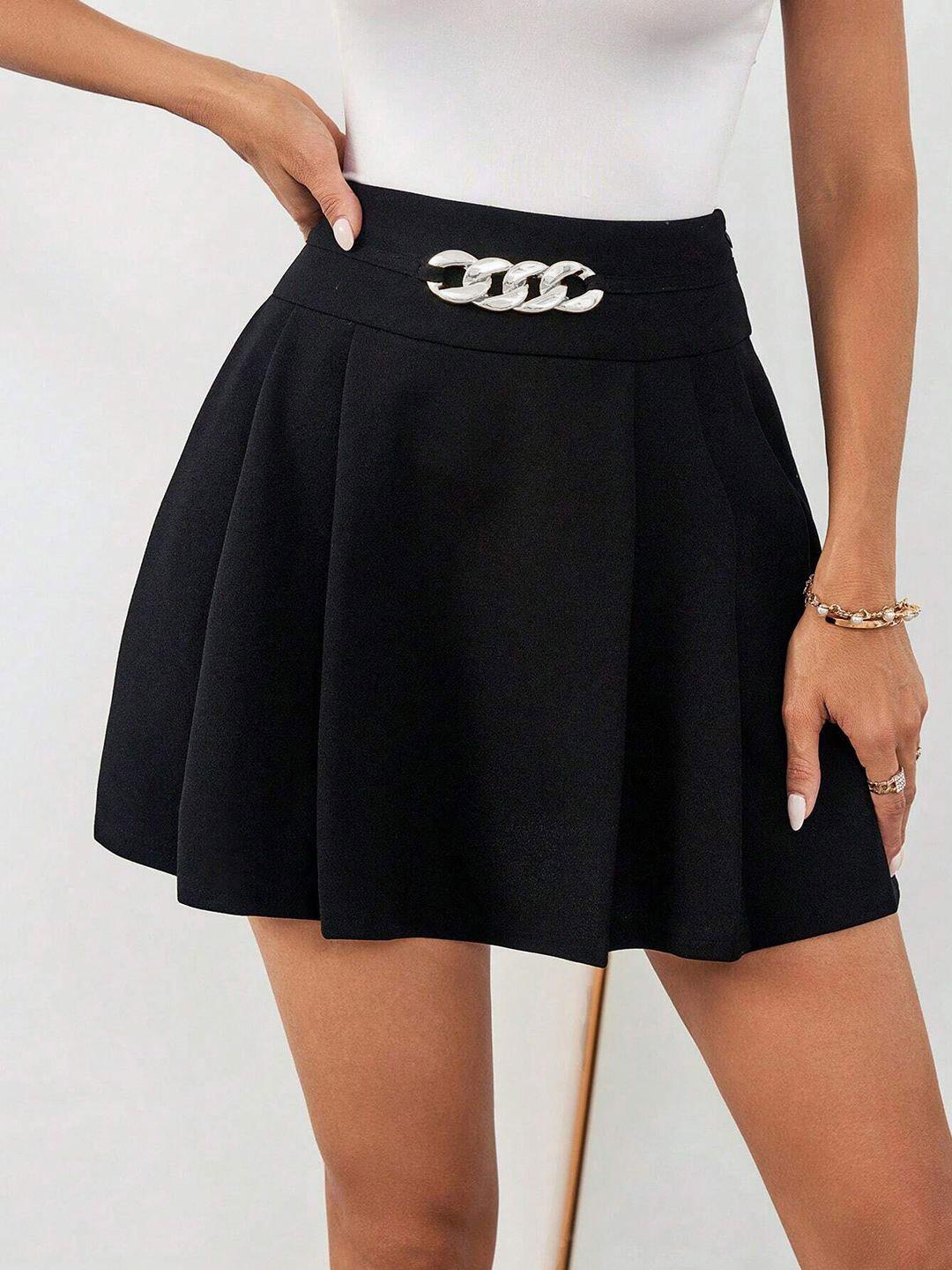 aere high-waist tuck skirt black Buy Black Elasticated Waist