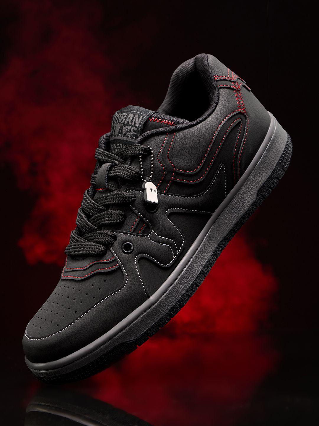 The Souled Store Men Urban Blaze Black Sneakers