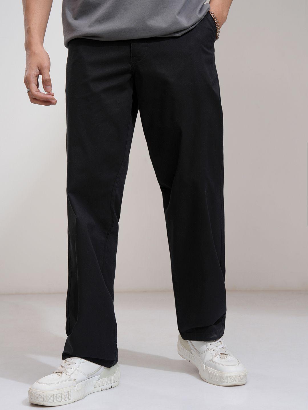 Buy HIGHLANDER Men Leather Washed Solid Elasticated Carpenter Fit