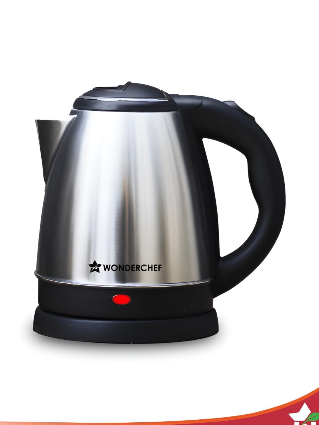 Wonderchef Black Stainless-Steel Electric Kettle 1.5L - Image 1