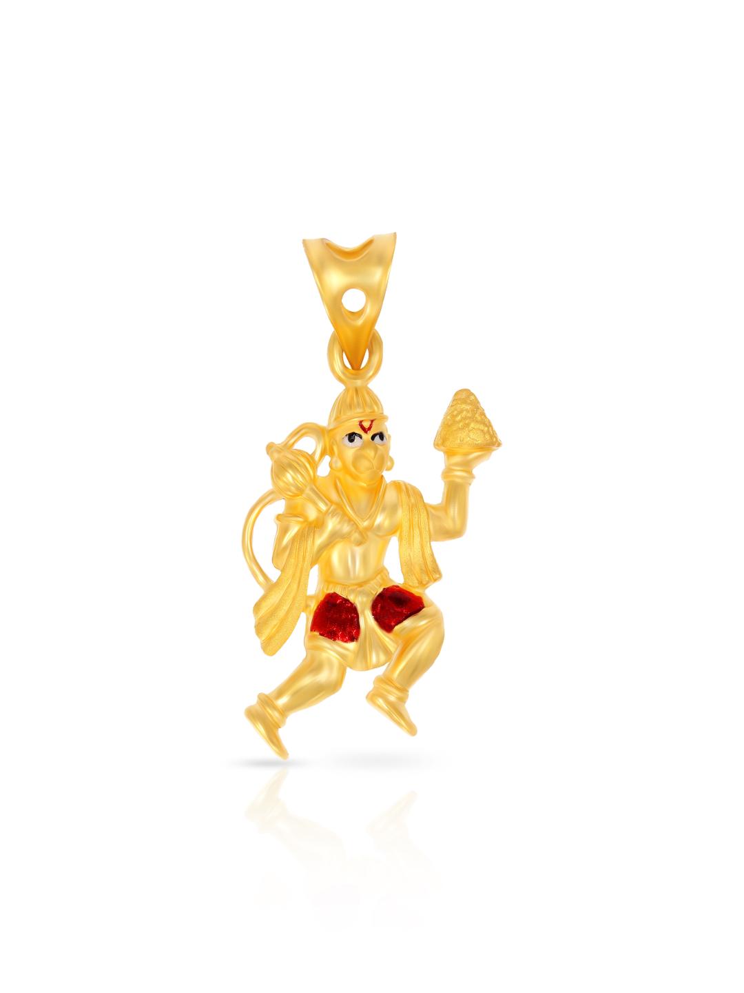 Buy BHIMA 22K BIS Hallmark 916 Purity Yellow Gold Hanuman Pendant