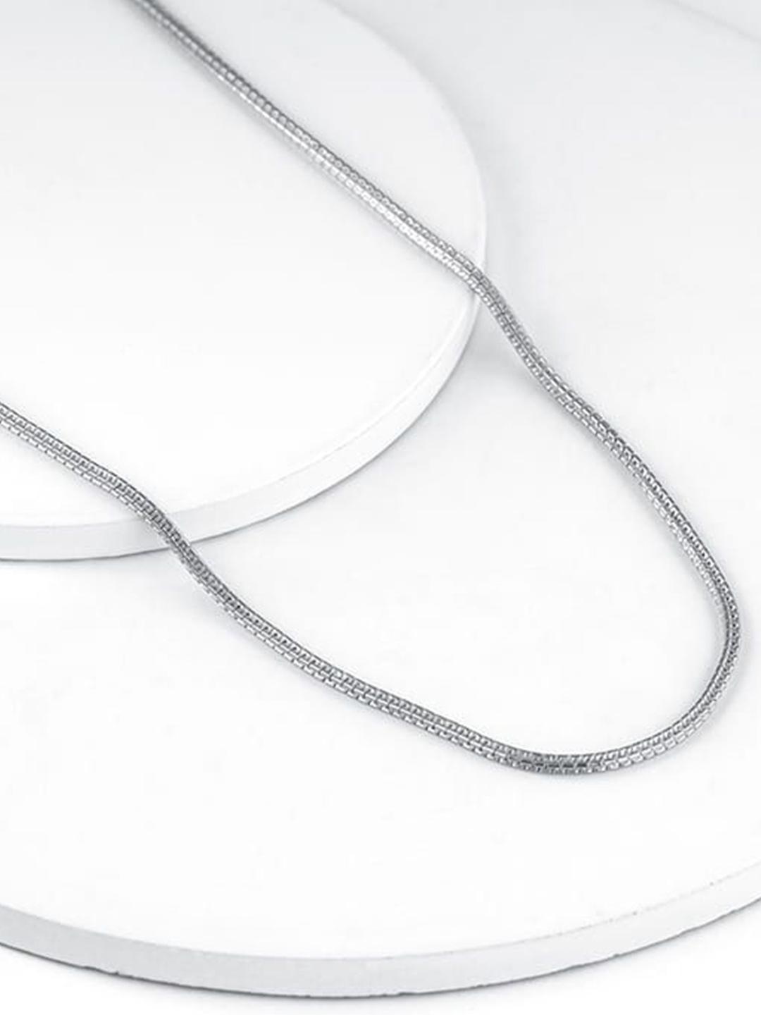 Buy GIVA Men 925 Silver Rhodium-Plated Threaded Thrills Chain