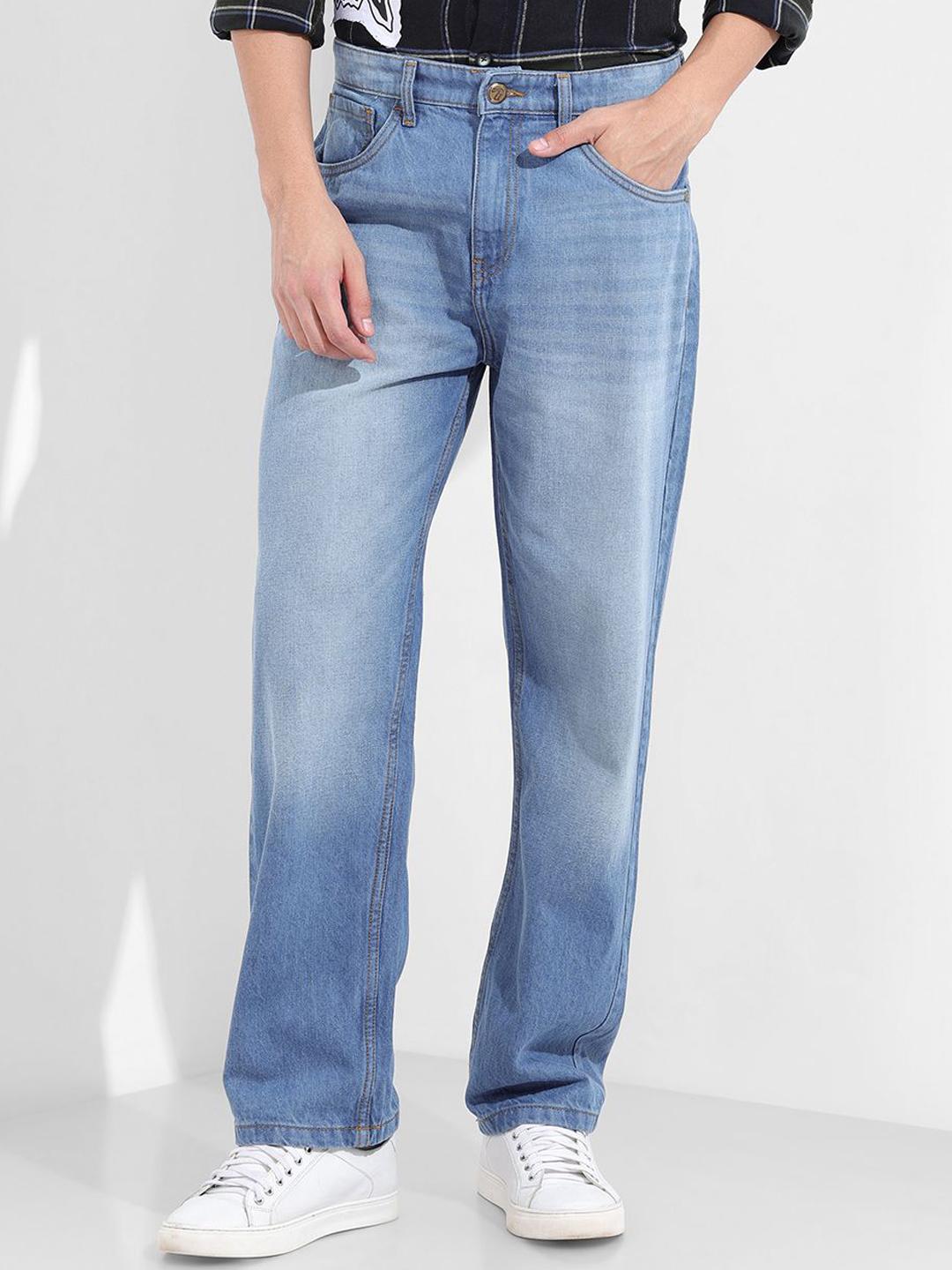 The Indian Garage Co Men Relaxed Fit Cotton Mid Rise Jeans - Image 1
