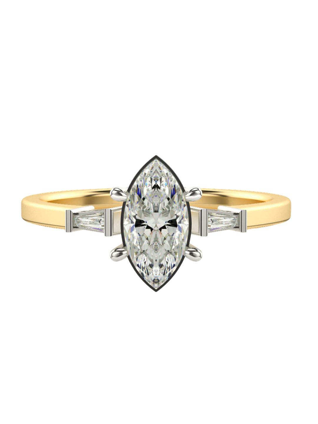Buy VALANOVA Women Yellow Ring Diamond - Ring Diamond for Women