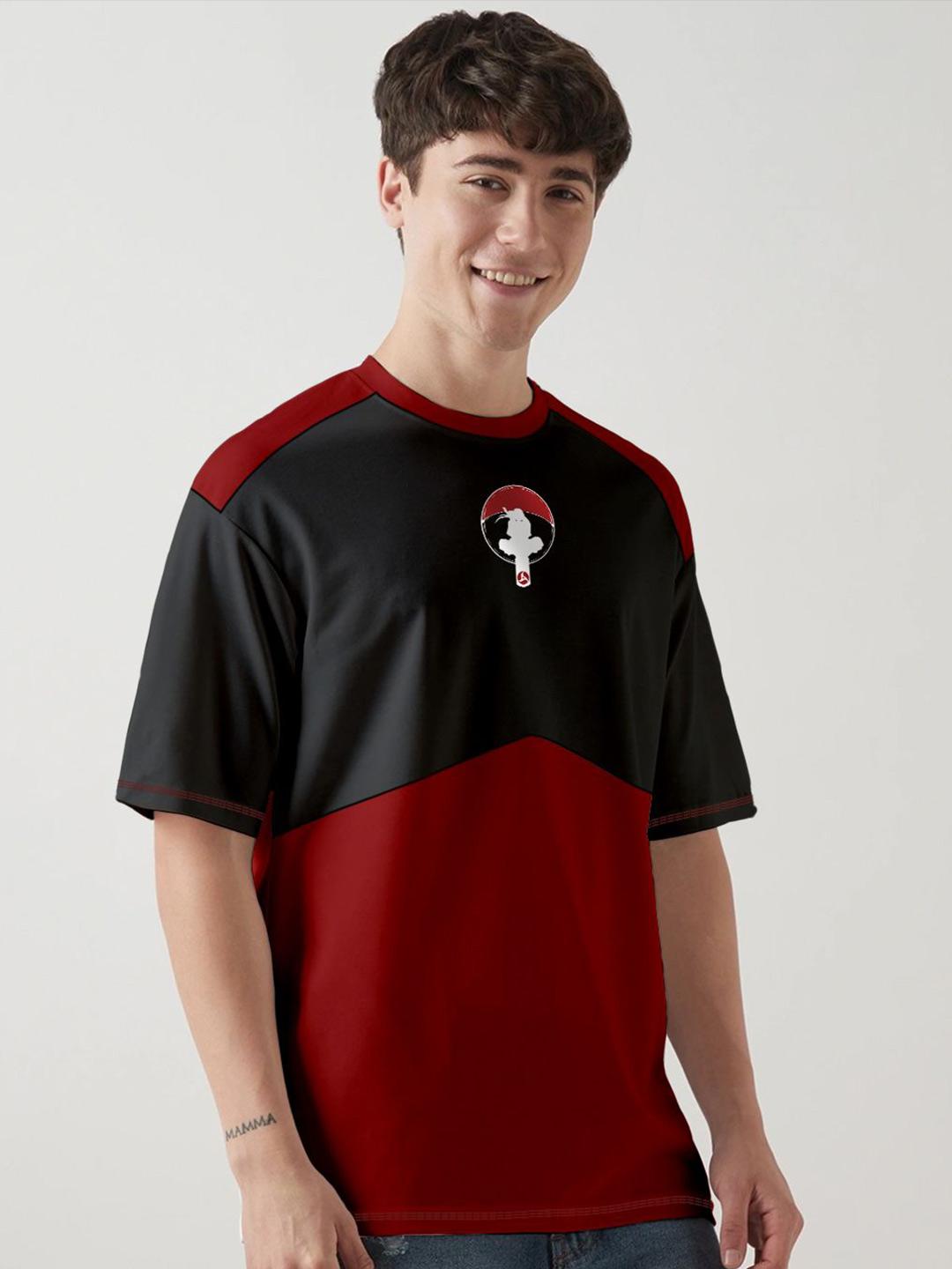 Crazymonk Itachi X Sharingan Oversized Drop-Shoulder T-shirt