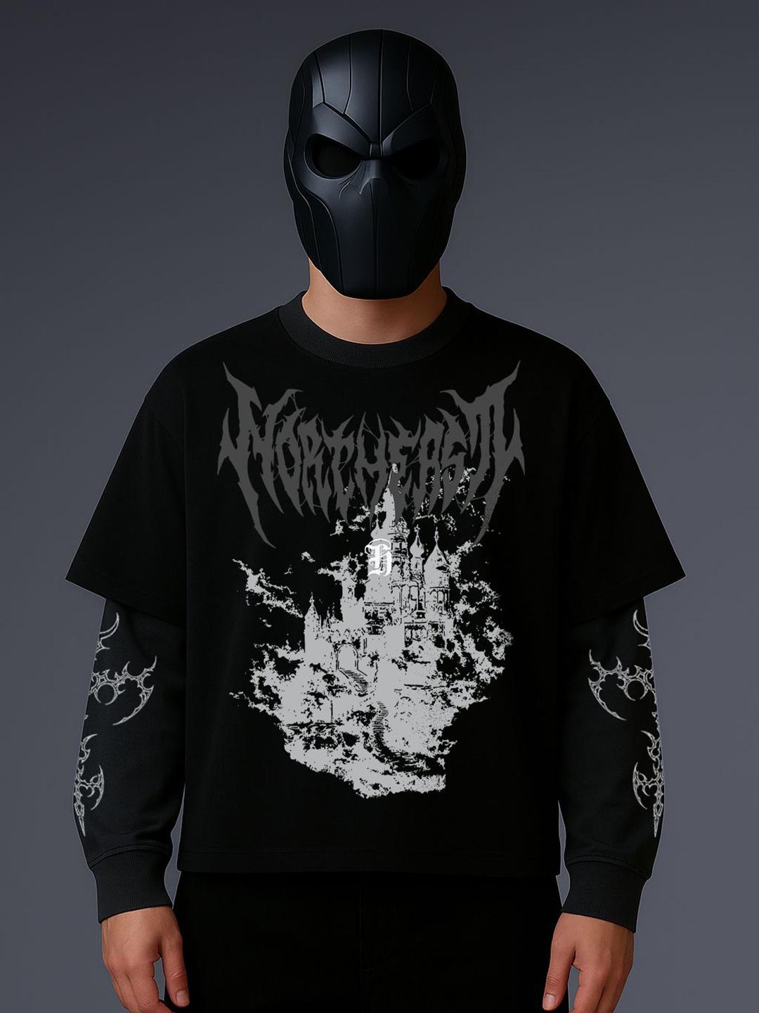 Buy Hauntrex Unisex Cursed Citadel LS Oversized Tee - Tshirts for
