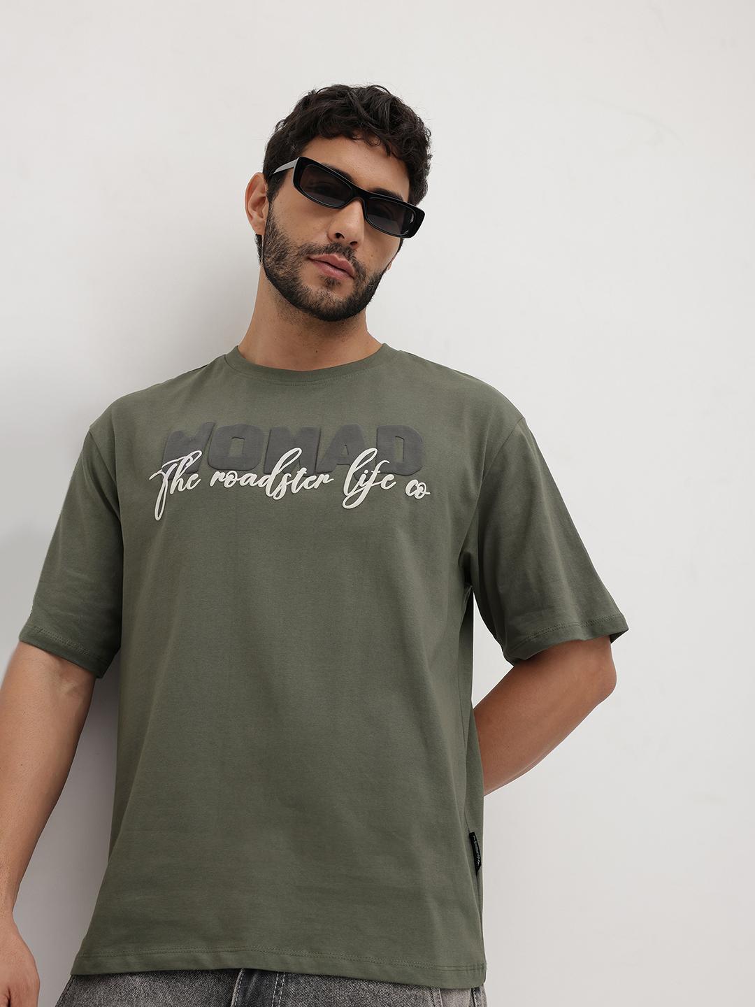 Roadster Life Co. Printed Pure Cotton T-shirt