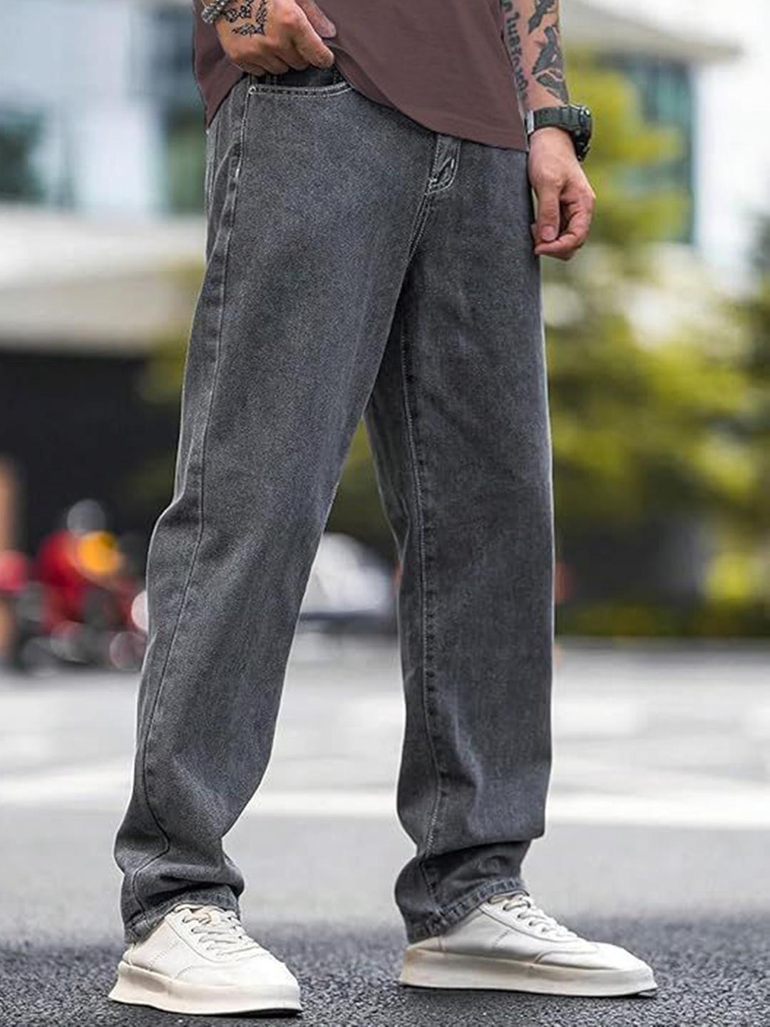 Buy VYNTIQ Men Jean Baggy Mid-Rise Light Fade Jeans - Jeans for