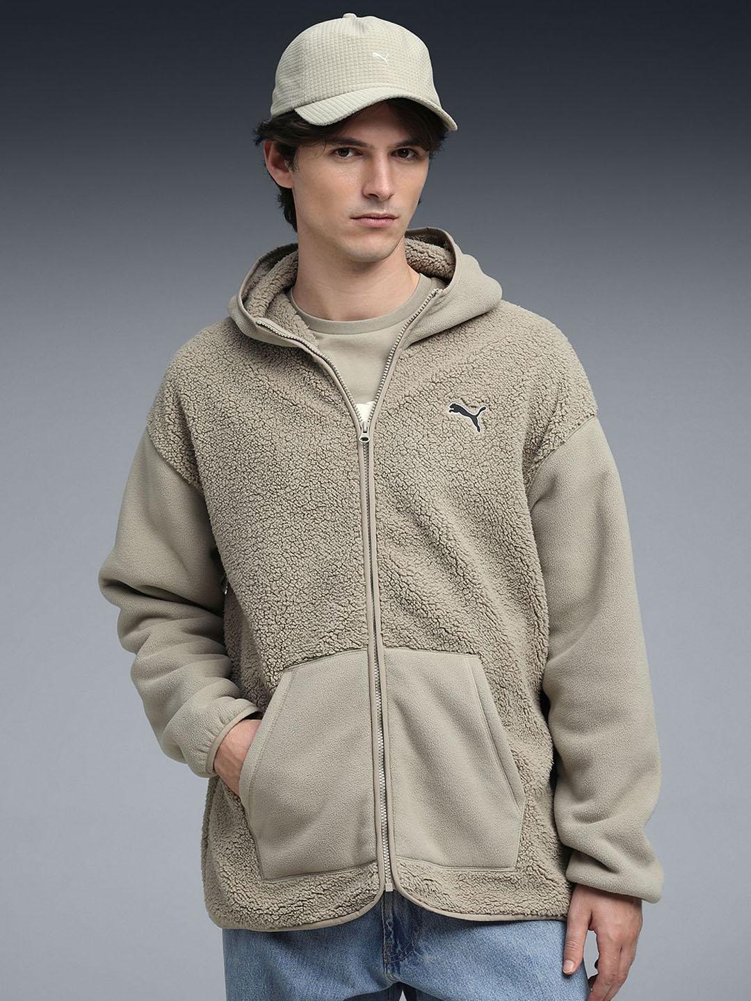 Buy Puma Men Essentials Elevated Relaxed Full-Zip Hoodie Quilted