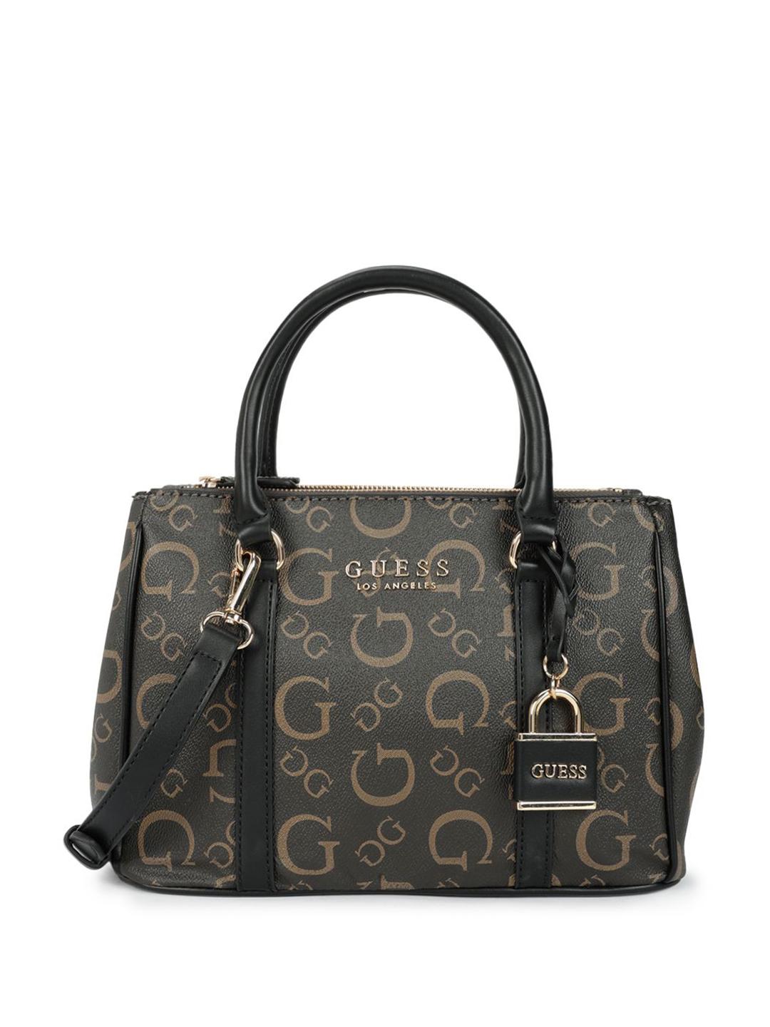 Buy GUESS Women Brand Logo Printed Structured Tasselled Satchel