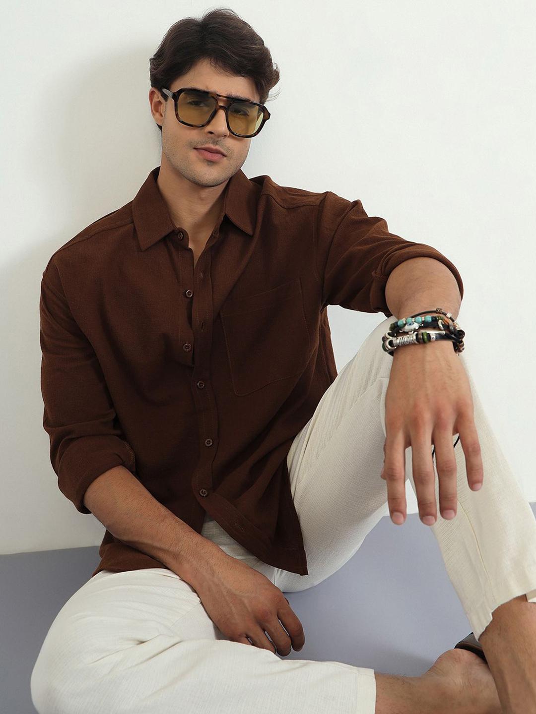 CHIMPAAANZEE Oversized Twill Long Sleeves Shirt - Image 1