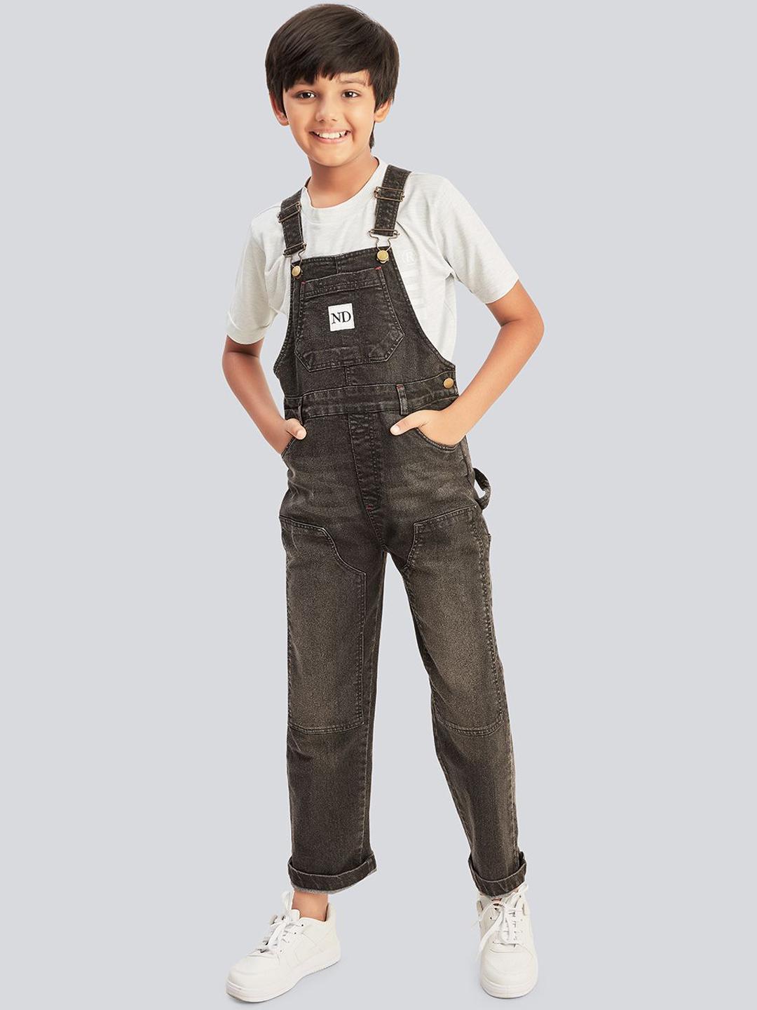 Buy Olele Boys Denim Dungaree - Dungarees for Boys 35881114 | Myntra