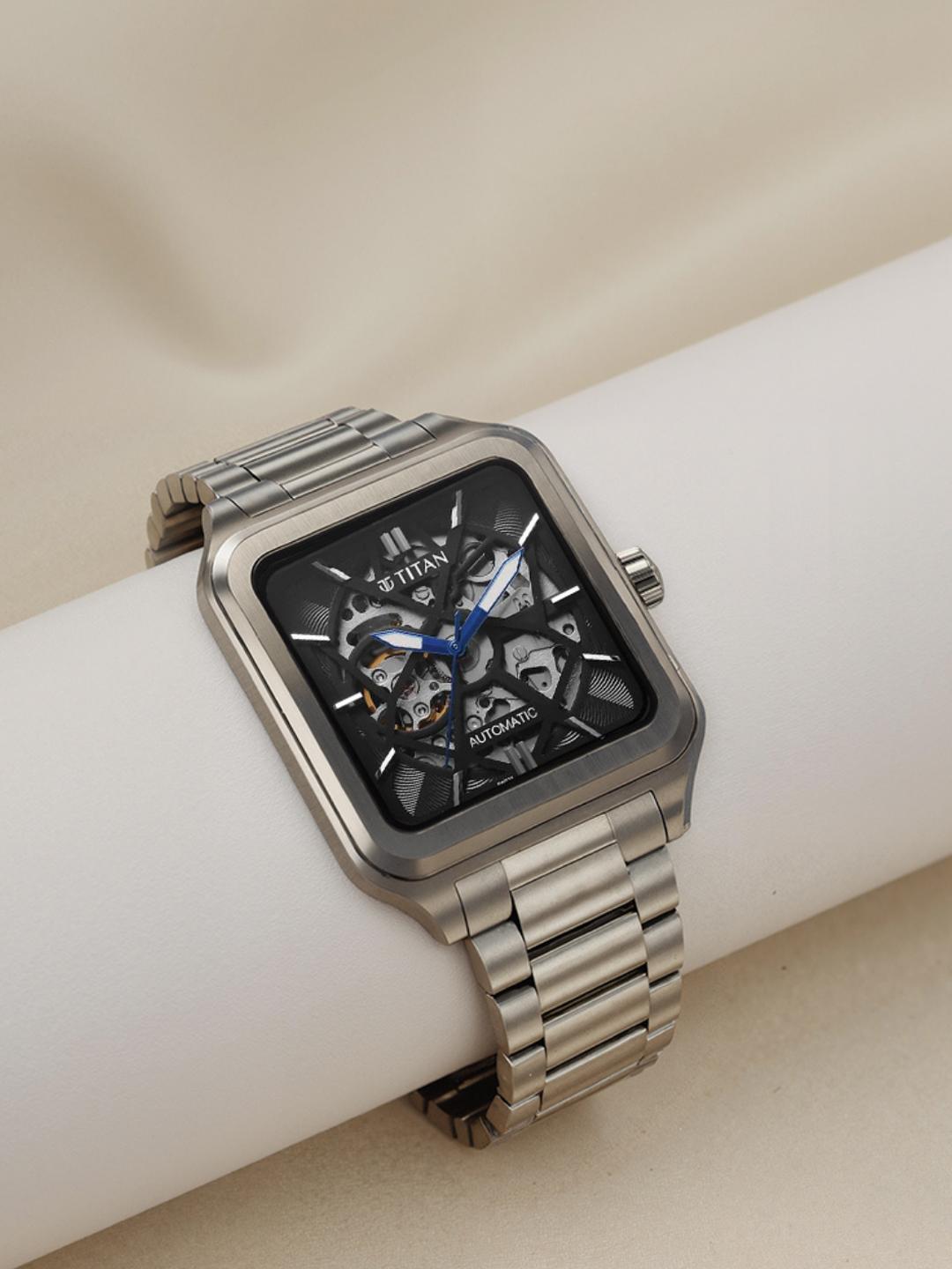 Buy Titan Men Square Analogue Watch 90162QM01 Watches for Men