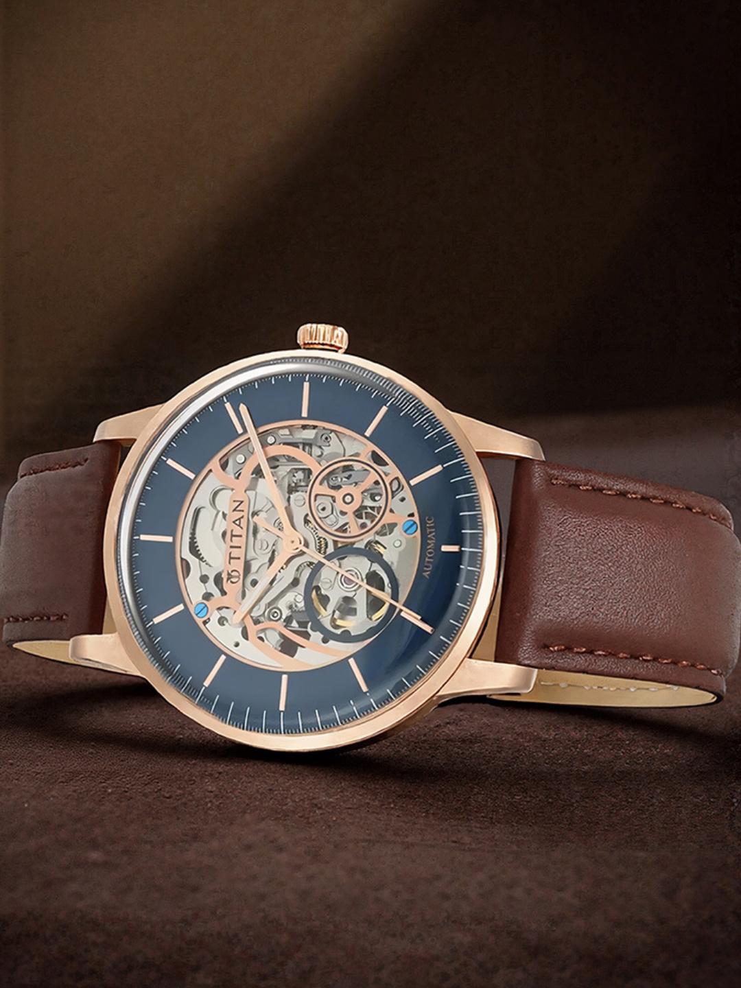 Titan Automatic Blue Dial Watch for Men NT90110WL02