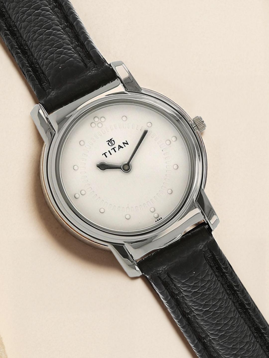 Titan Men White Analogue Watch NB1855SL01