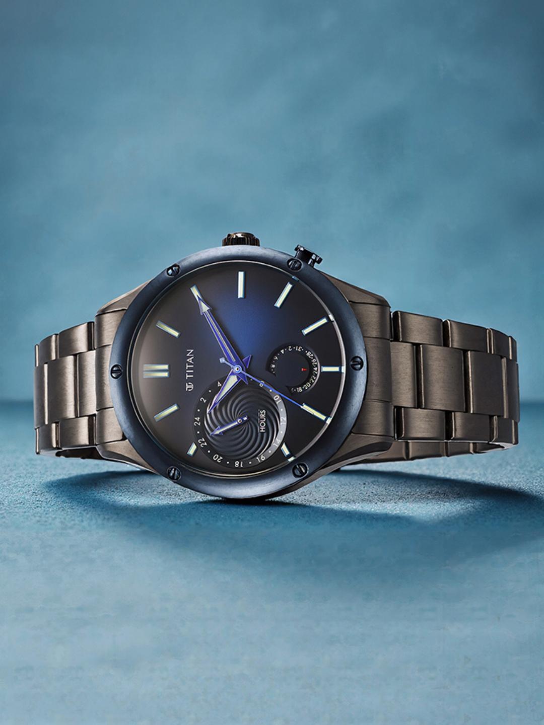 Buy Titan Stellar Multifunction Analog With Blue Dial Watch For