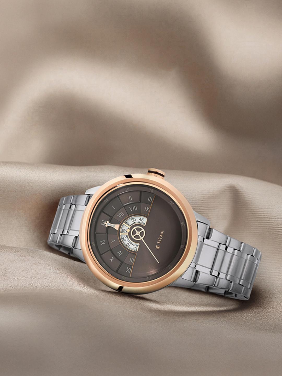 Buy Titan Men Brown Analogue Watch 1828KM02 Watches for Men