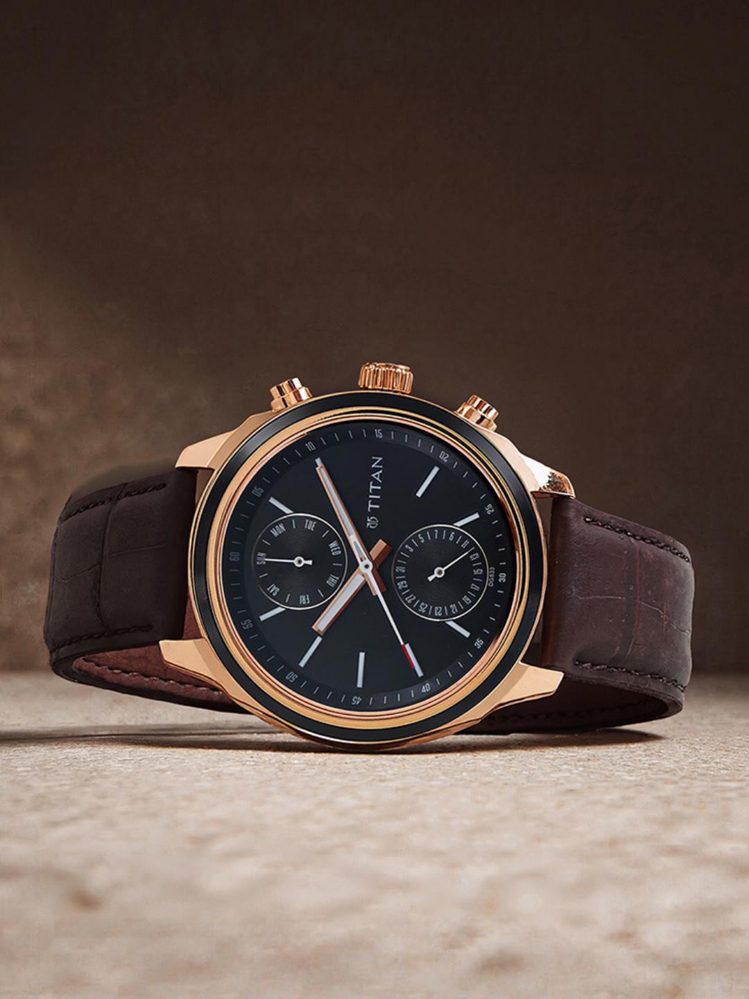 Titan Men Black Analogue Watch 1733KL03