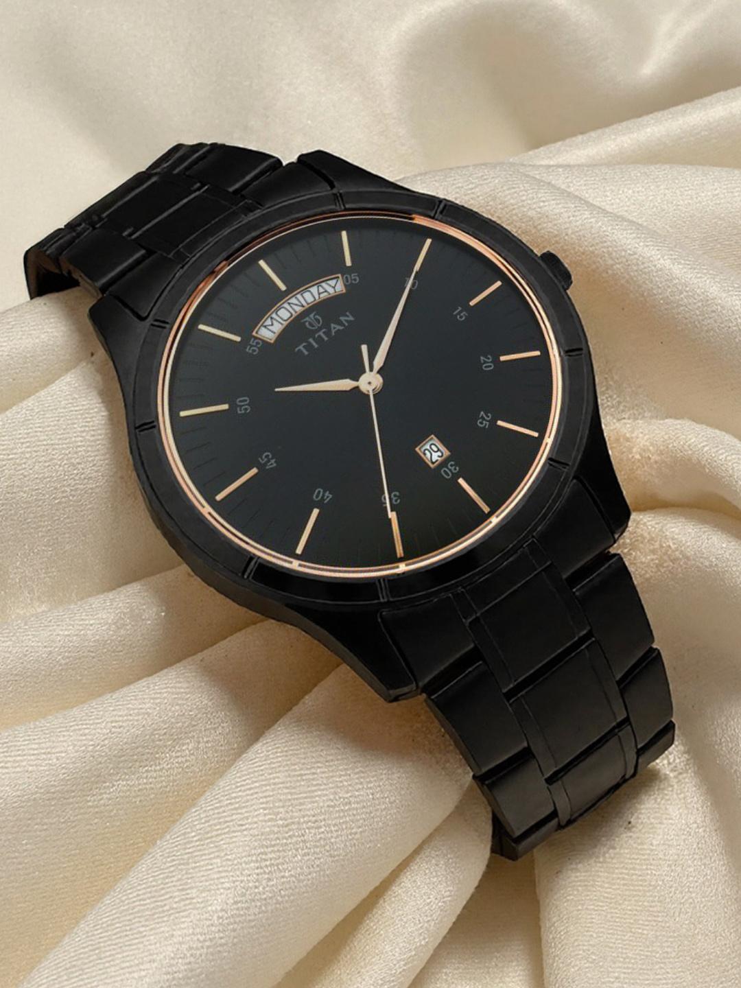 Buy Titan Men Black Analogue Watch NM1767NM01 Watches for