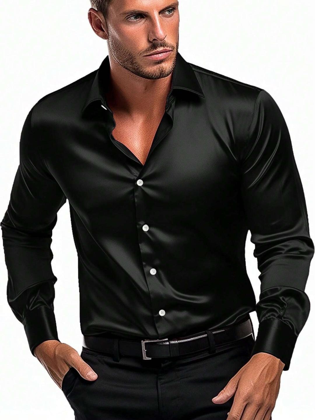 black satin dress shirt Buy Fifth U Men Shirts - Shirts for Men 36110113 What shoes and accessories pfs:label-100% Cotton! Color:Champagne Rose Oversize silk satin shirt