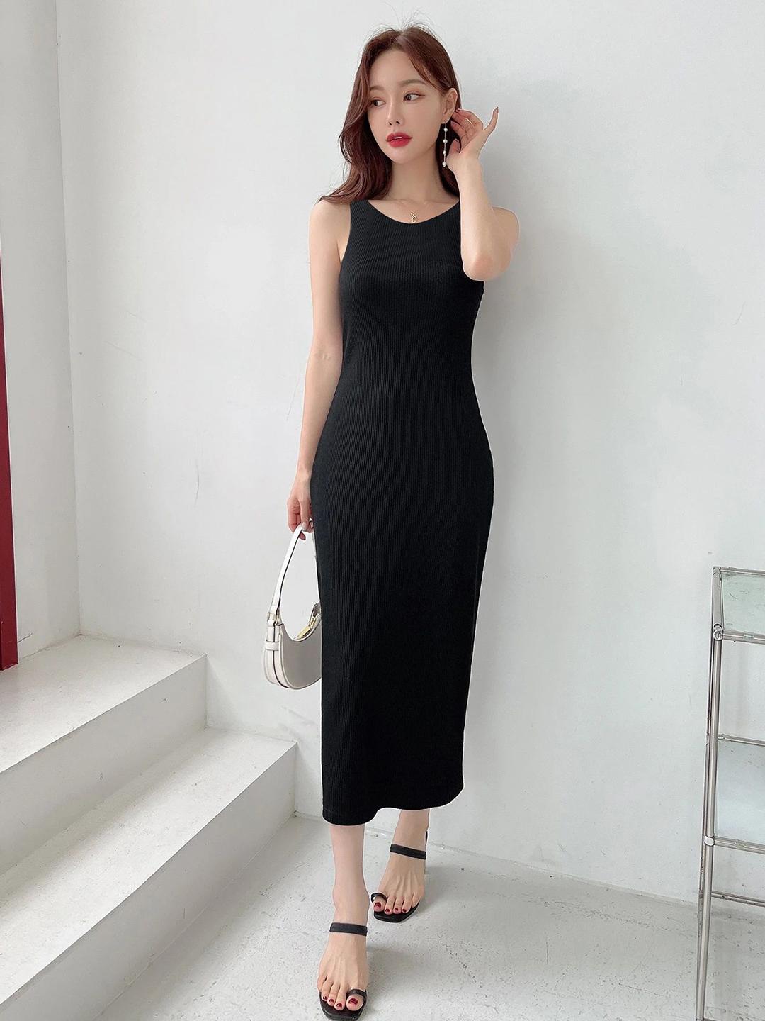 basic bae washed black ribbed bodycon midi dress Buy BAESD Women - Dresses for Women 36115859 Low Iron If Needed 24-03-2026 TUES DROP SHEIN Tall Women's Elegant size:6 - 8 Y