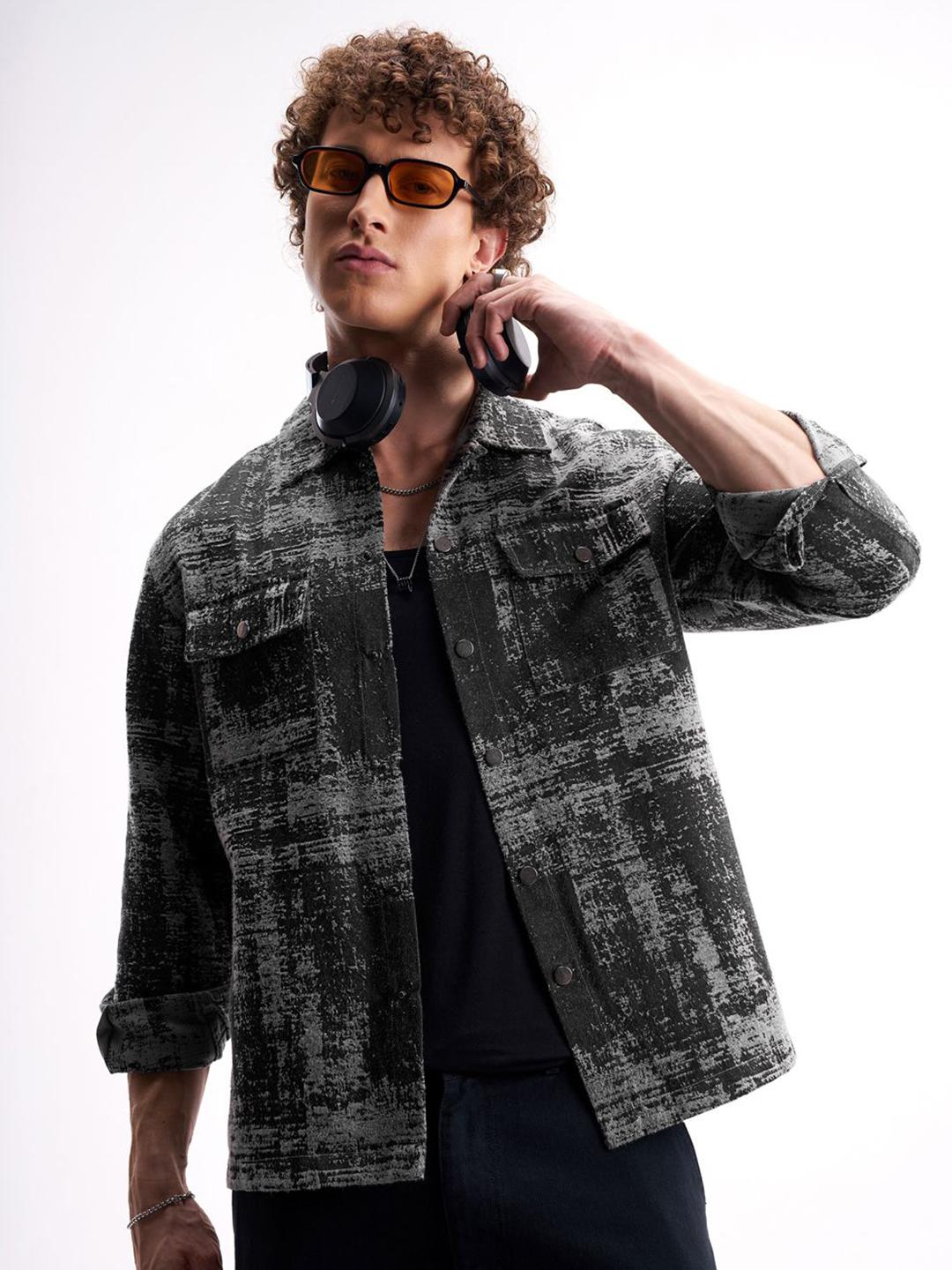HIGHLANDER Men Textured Casual Shirt