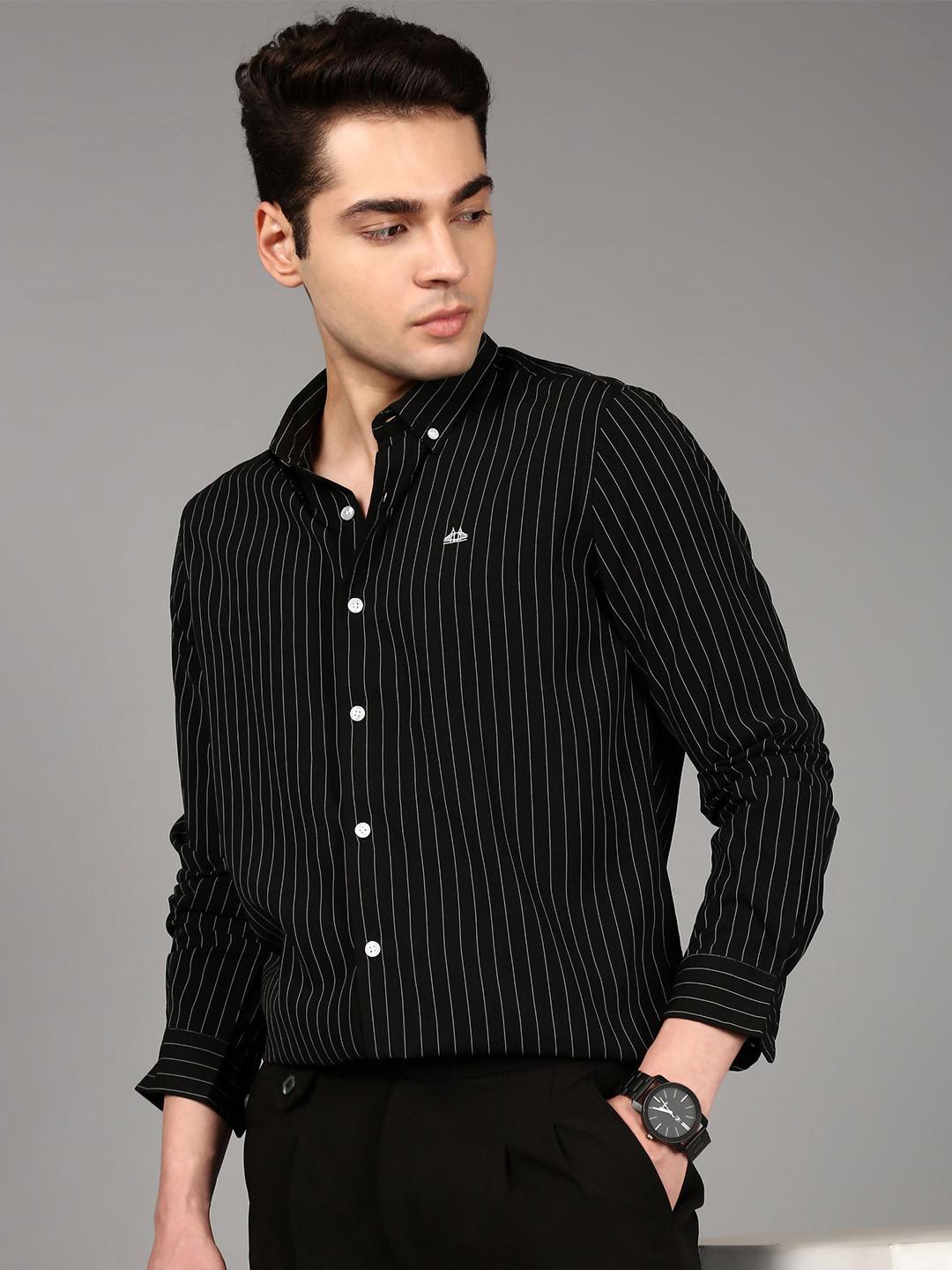 British Club Men Slim Fit Striped Shirt - Image 1