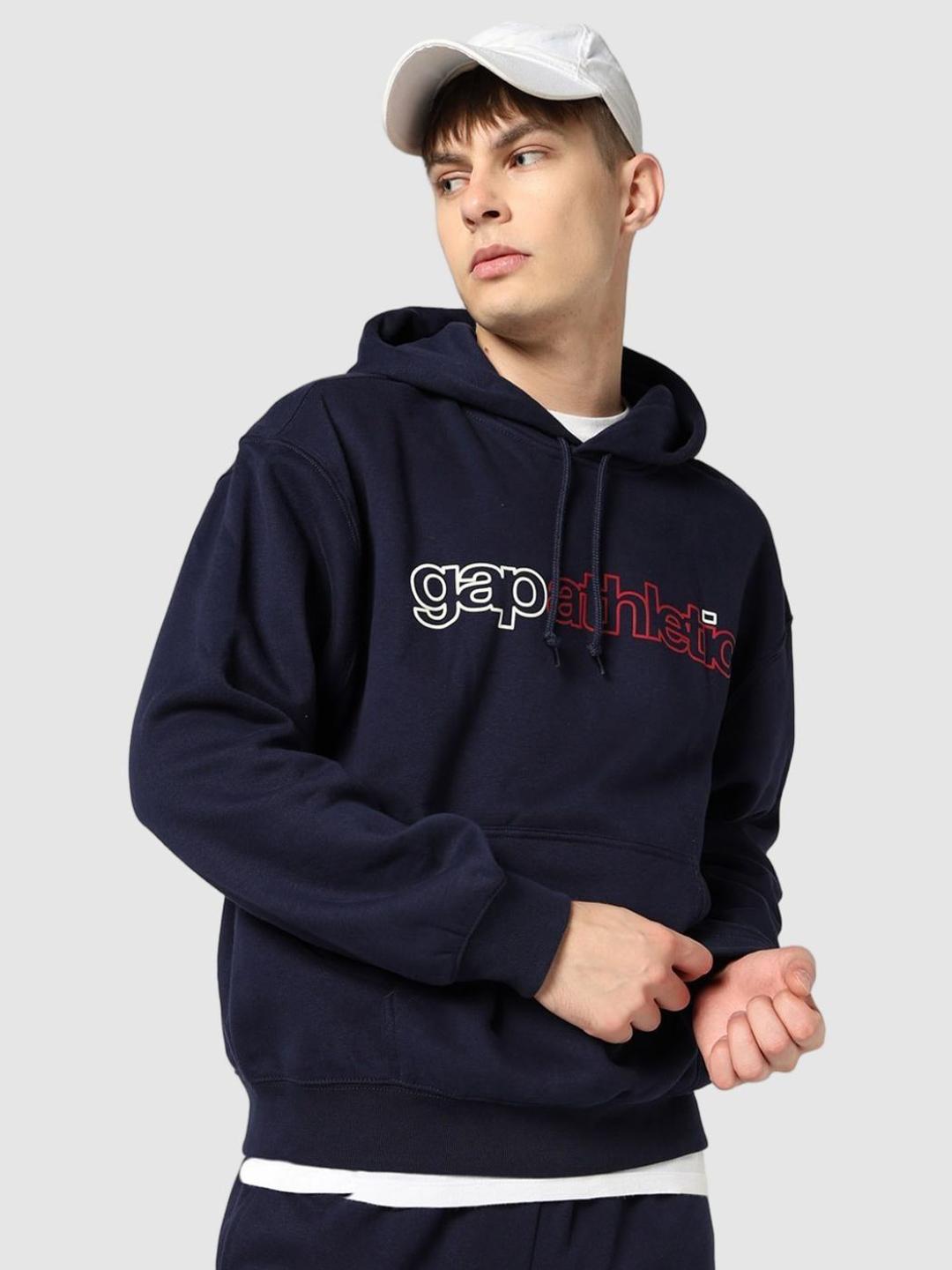 Buy GAP Men Printed Hooded Sweatshirt - Sweatshirts for Men