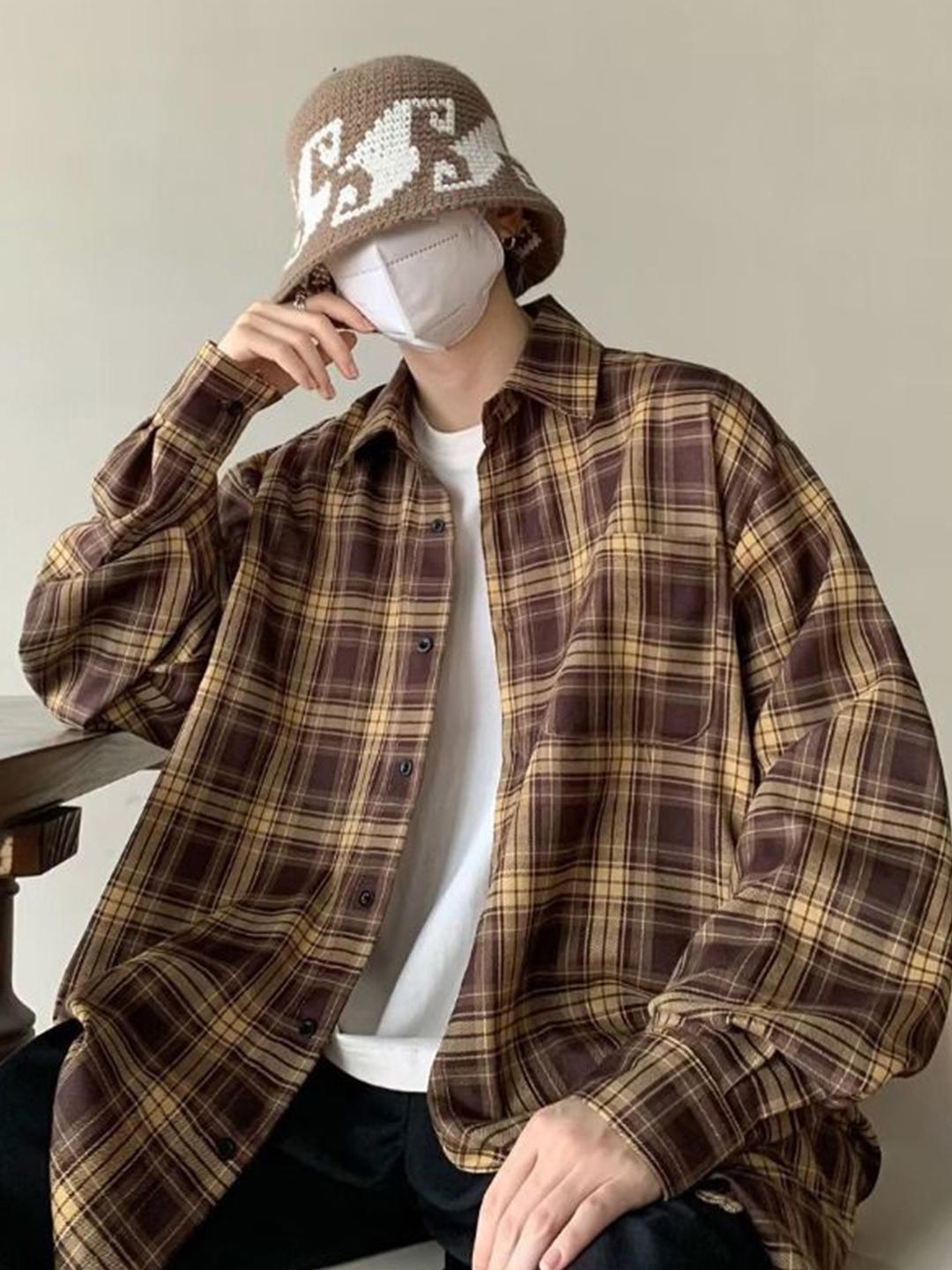 StyleCast x Revolte Tartan Checks Boxy Shirt - Image 1