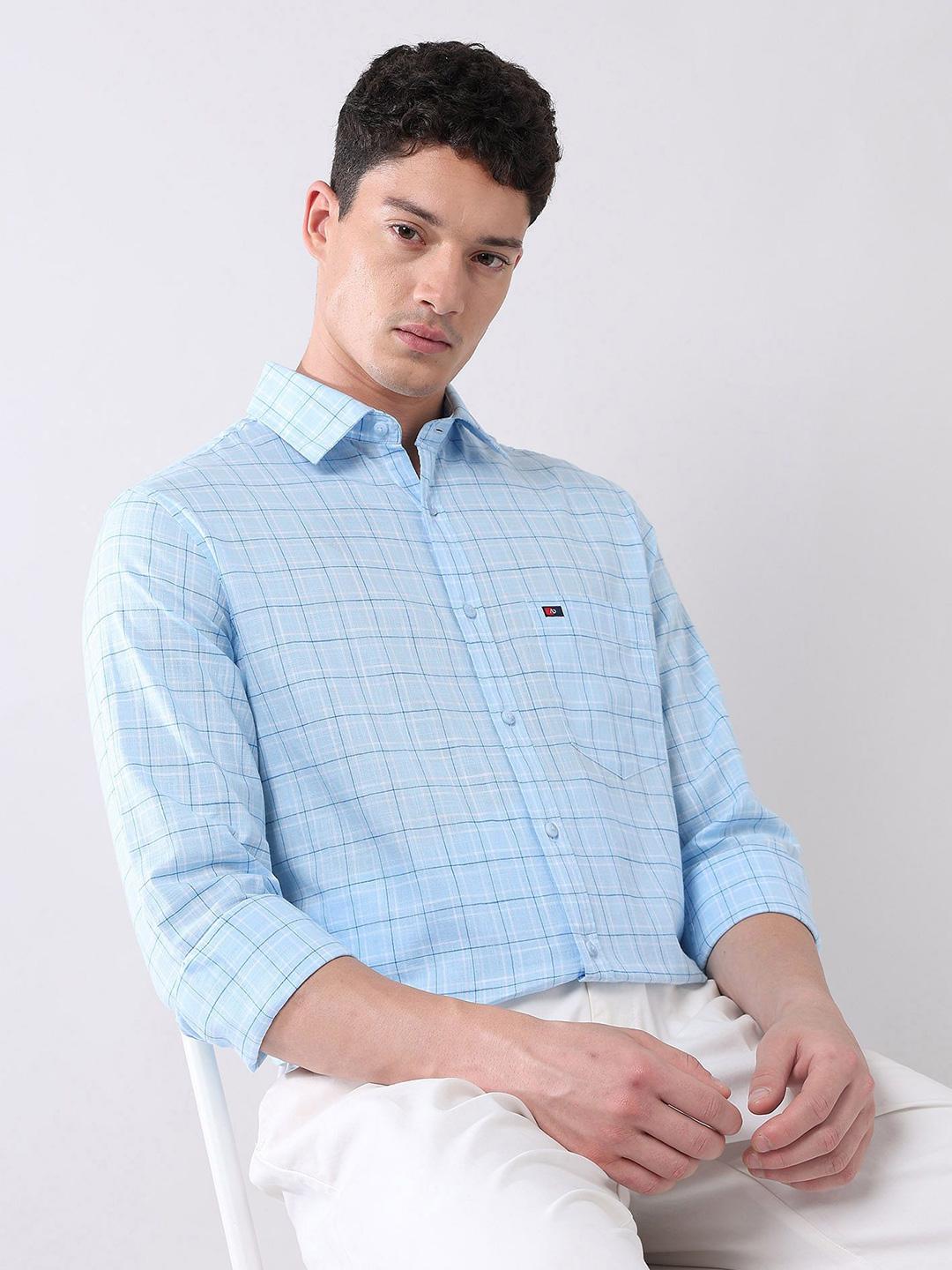 AD By Arvind Men Slim Fit Grid Tattersall Casual Shirt